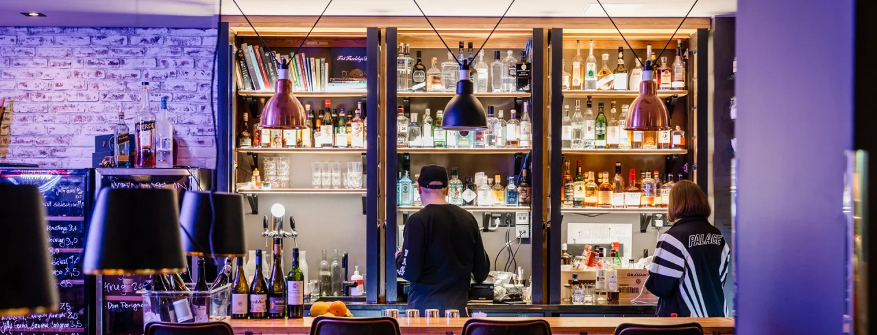 Bartender at Bar Runar at Hotel F6 in Helsinki.