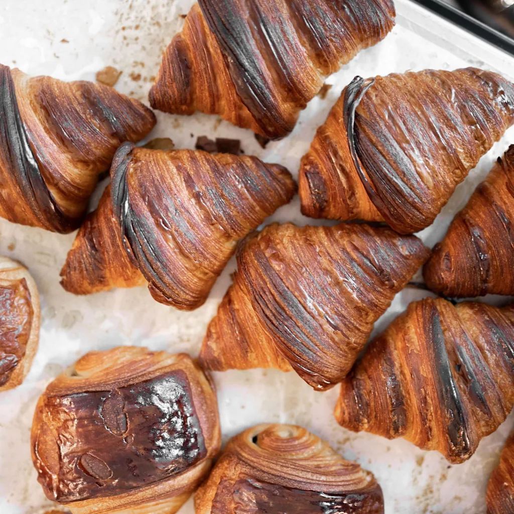 Different pastries at Juno the Bakery in Copenhagen