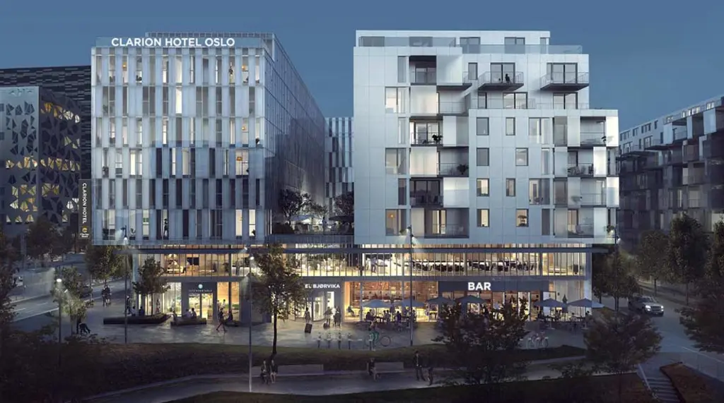 Clarion Hotel Oslo fasade rendering