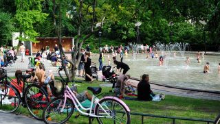 Folkets park i Malmö en solig sommardag