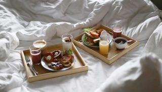 Frukost i sängen på HOBO