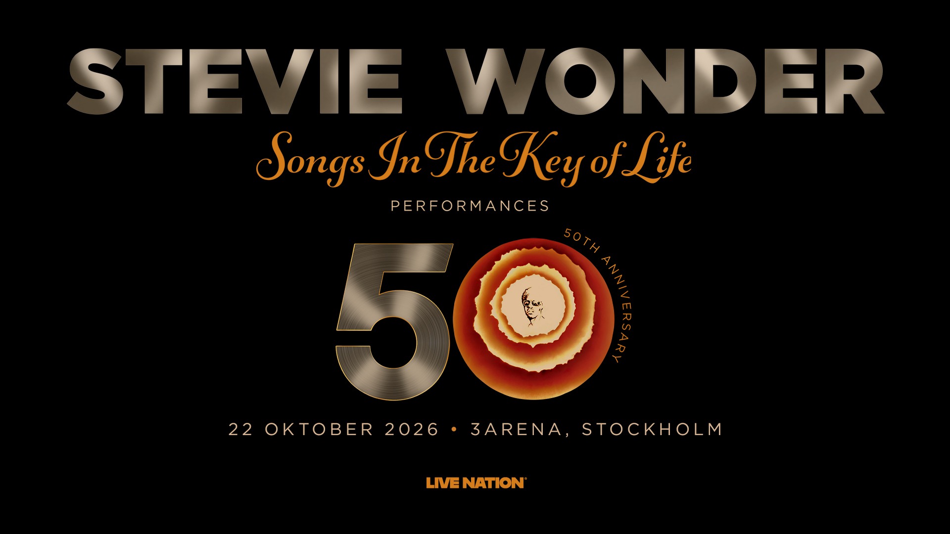 Förköp till Stevie Wonder på 3Arena