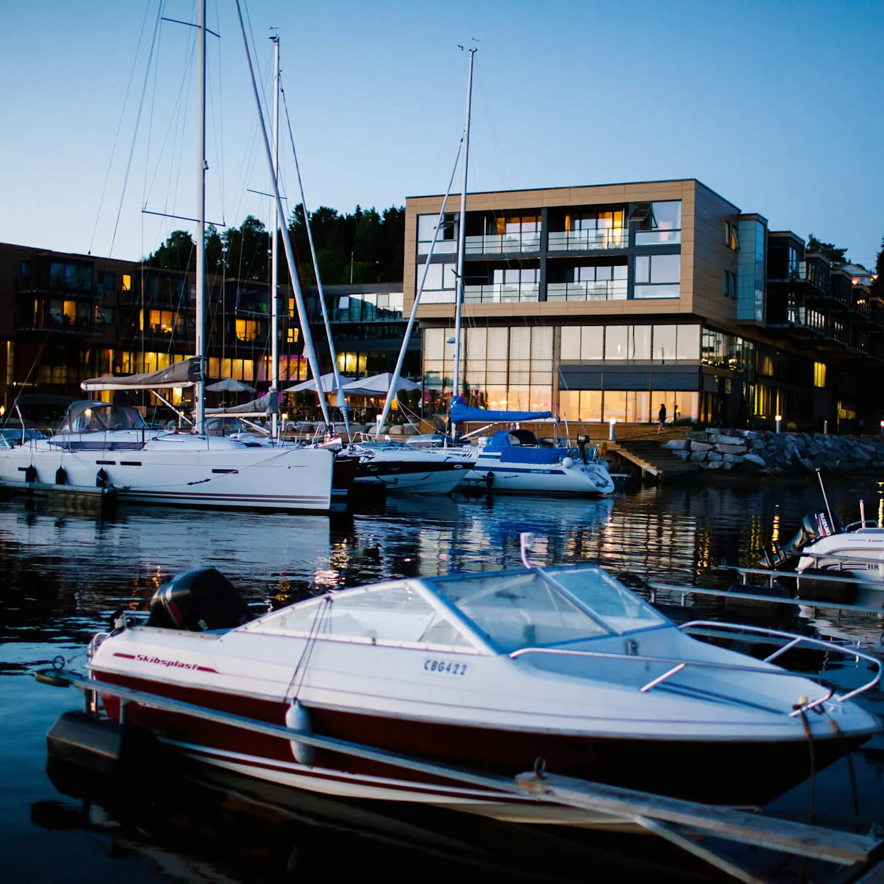 Sunset outside of Son Spa in Oslo.