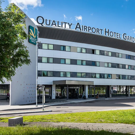 Exterior view of the Quality Airport Gardermoen building.