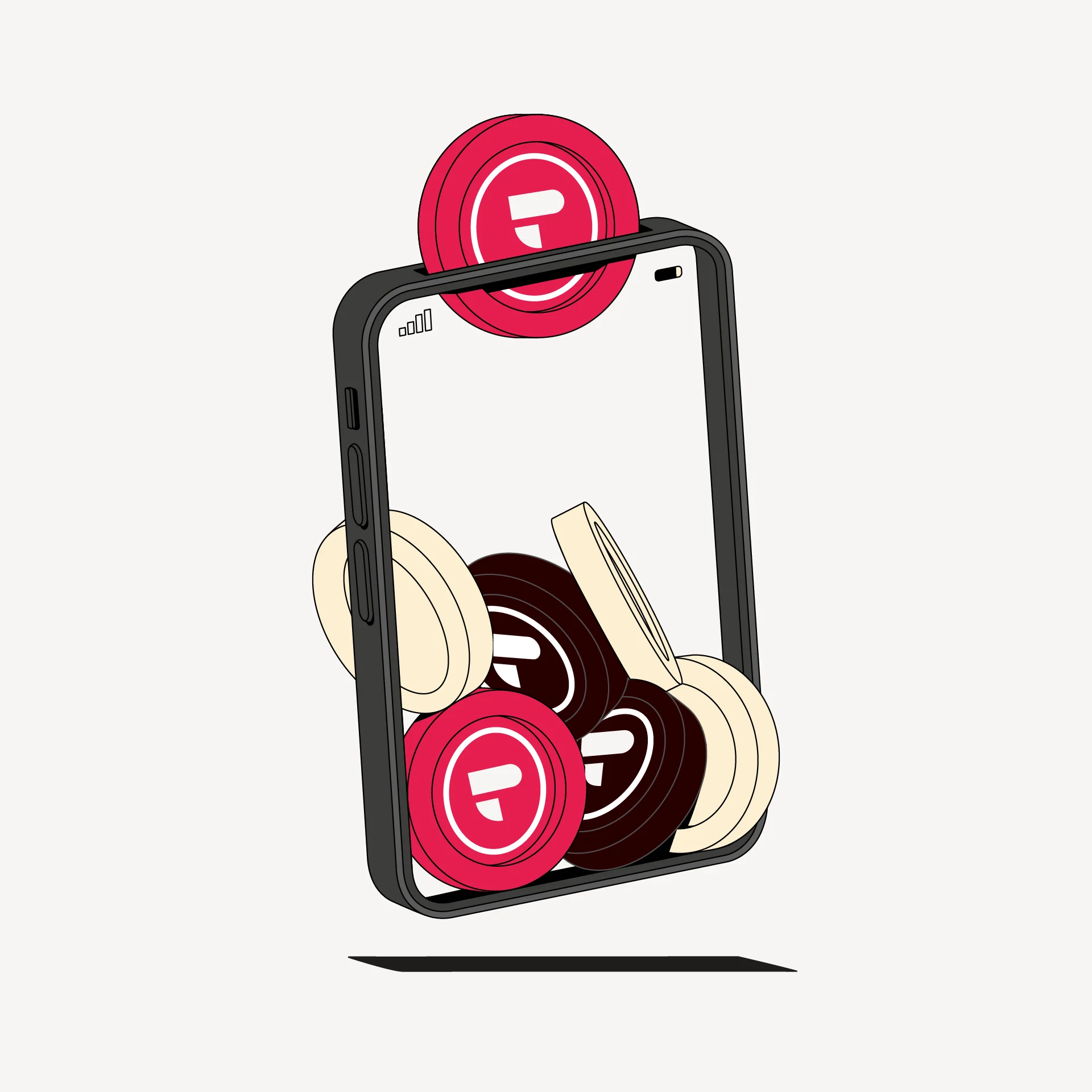 Illustrasjon på opptjening av Spenn i Strawberry.