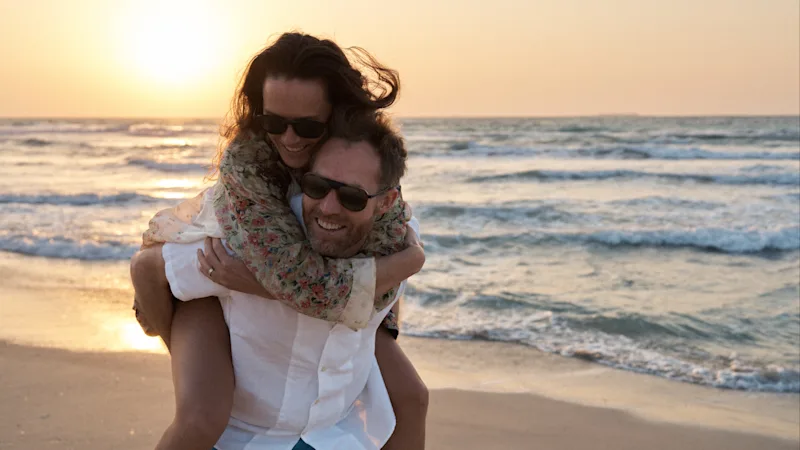 Norwegian -couple in sunset