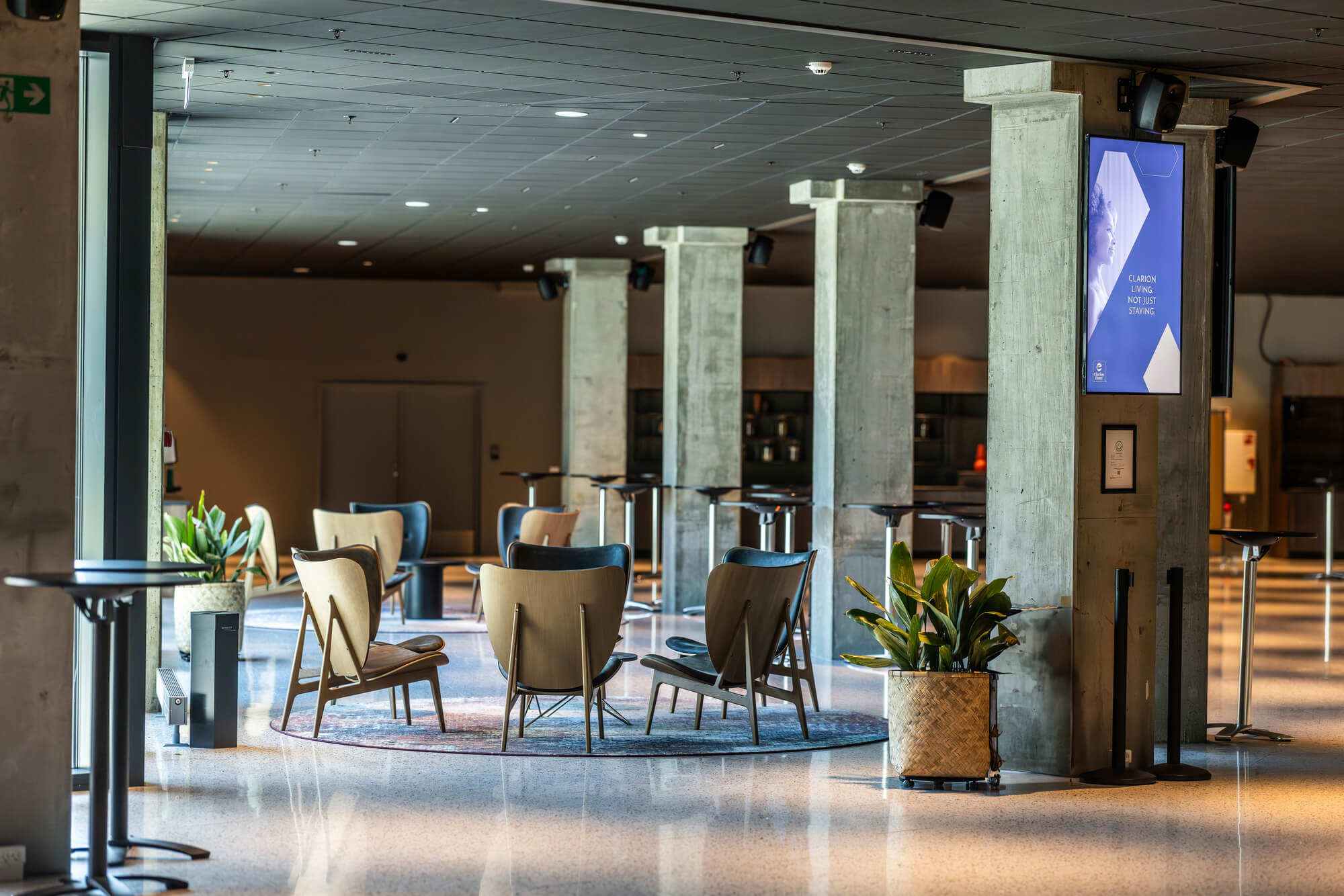 The Hangar foyer in Clarion Hotel Copenhagen Airport