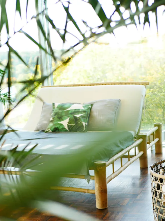 Lounge chair at Elements Spa in Stockholm.