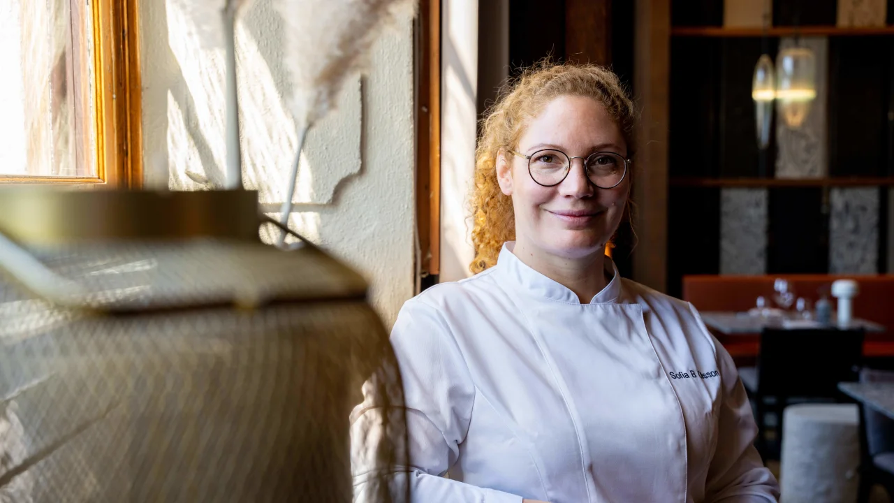 Chef Sofia B Olsson at VRÅ restaurant in Gothenburg.