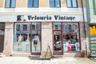 Velouria Vintage butikkfasade. 