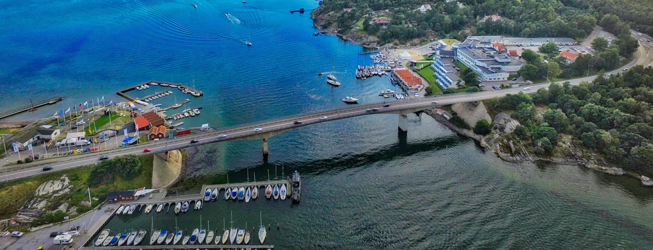 View of Stenungsund by the sea.