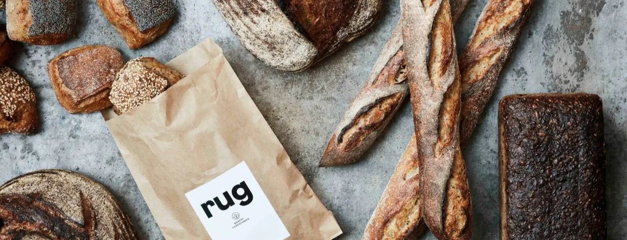 Freshly baked bread at Rug, bakery in Copenhagen.