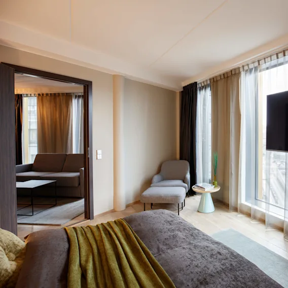 Spacious suite at Clarion Hotel The Hub in Oslo