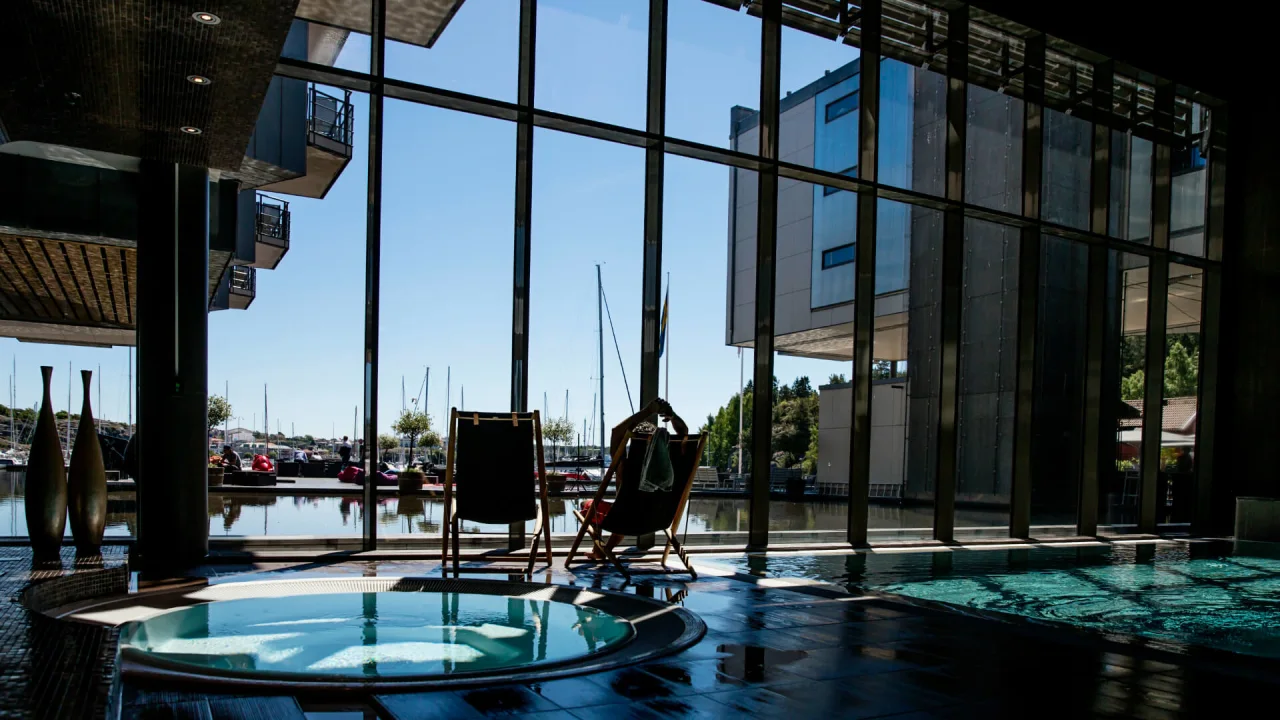 Indoor pool at Strömstad Spa & Resort.