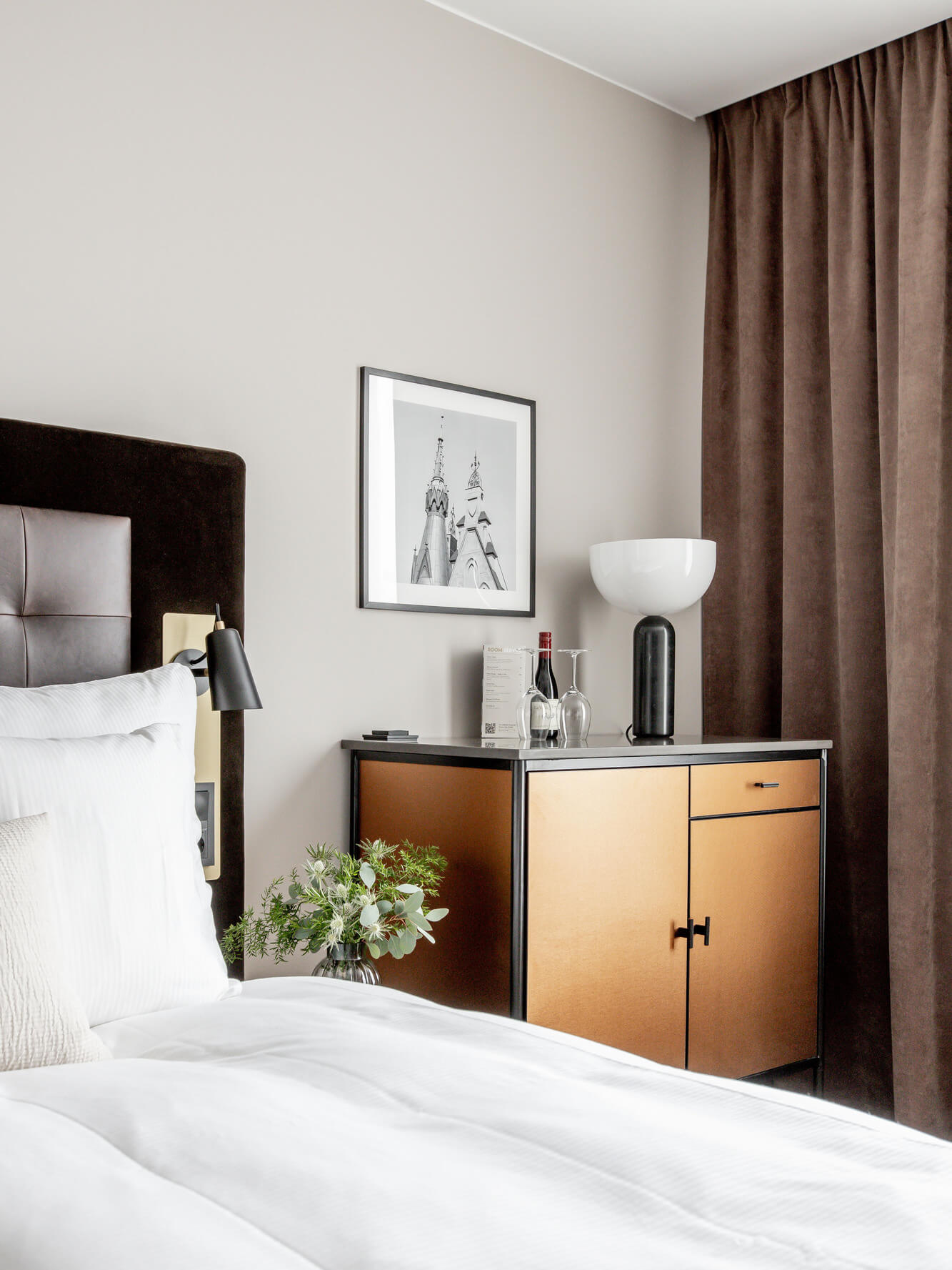 Bedroom details at Clarion Hotel® Sundsvall.