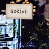 The restaurant sign at The Social Bar & Bistro.