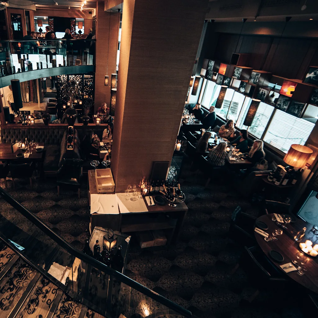 Interiøret på restaurant Emilies Eld i Trondheim.