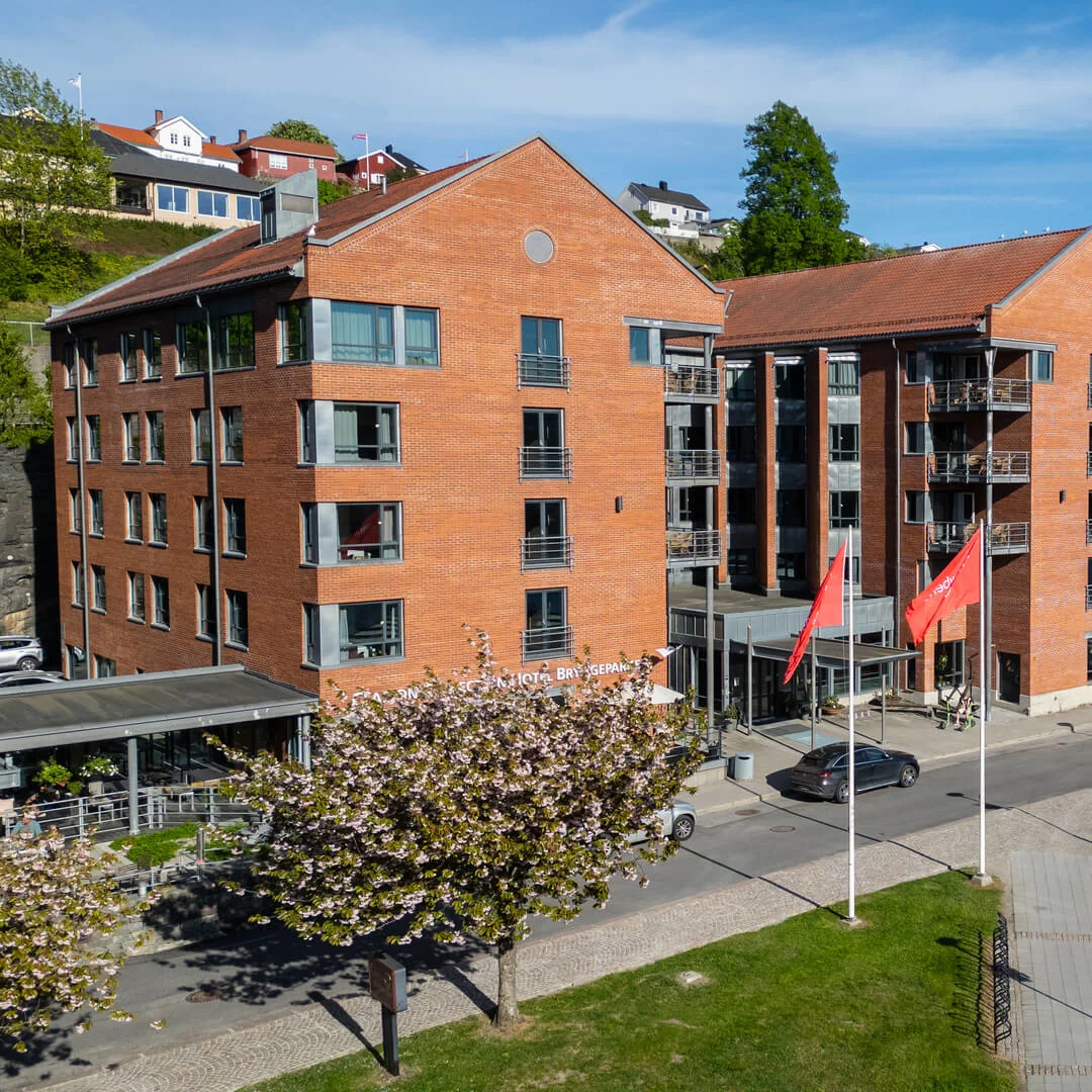 Home Hotel Bryggeparken exterior in the summertime