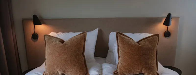 Home Hotel Odin deluxe double bedroom - warm Nordic interior design