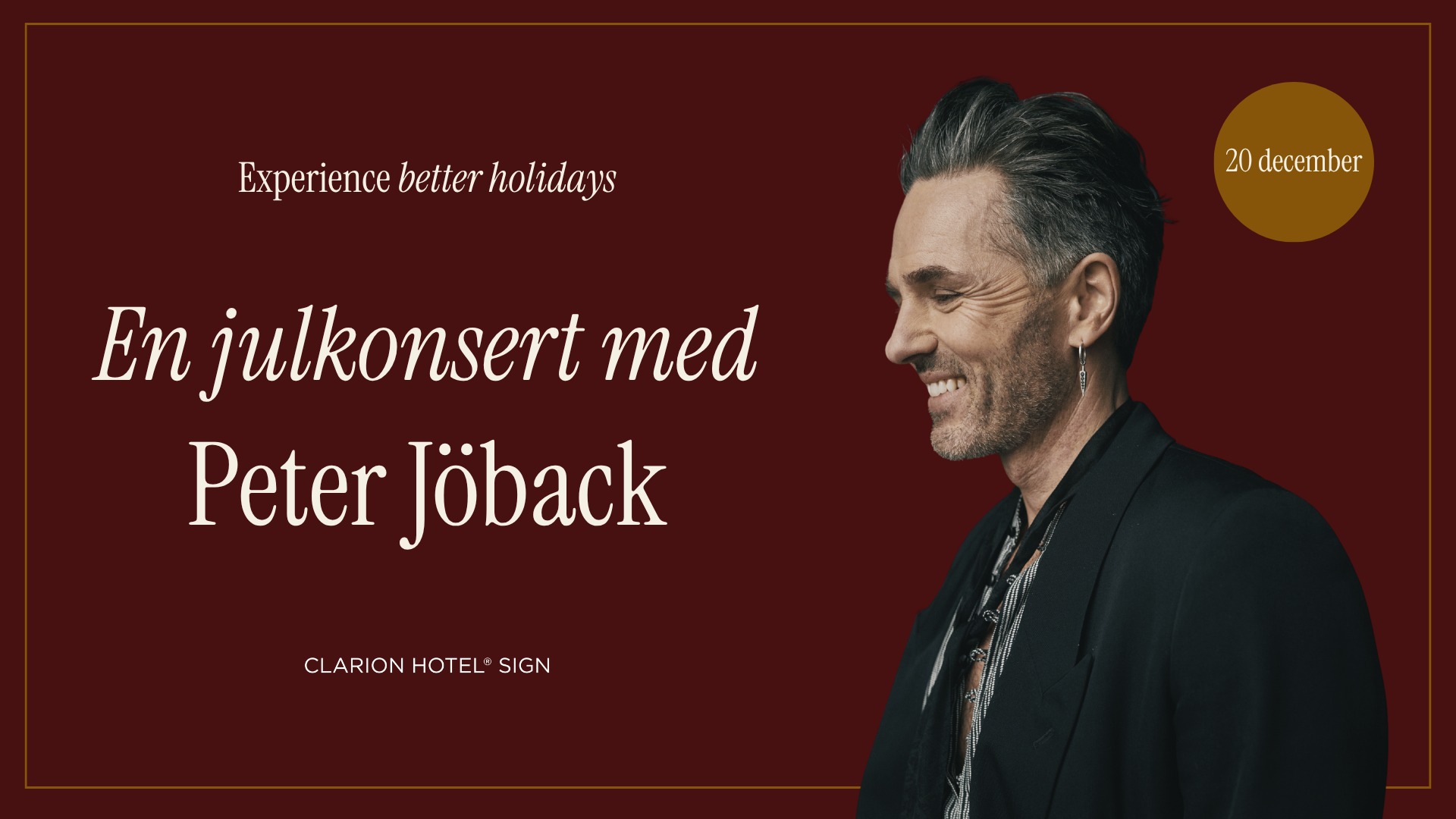 Förköp till julkonsert med Peter Jöback