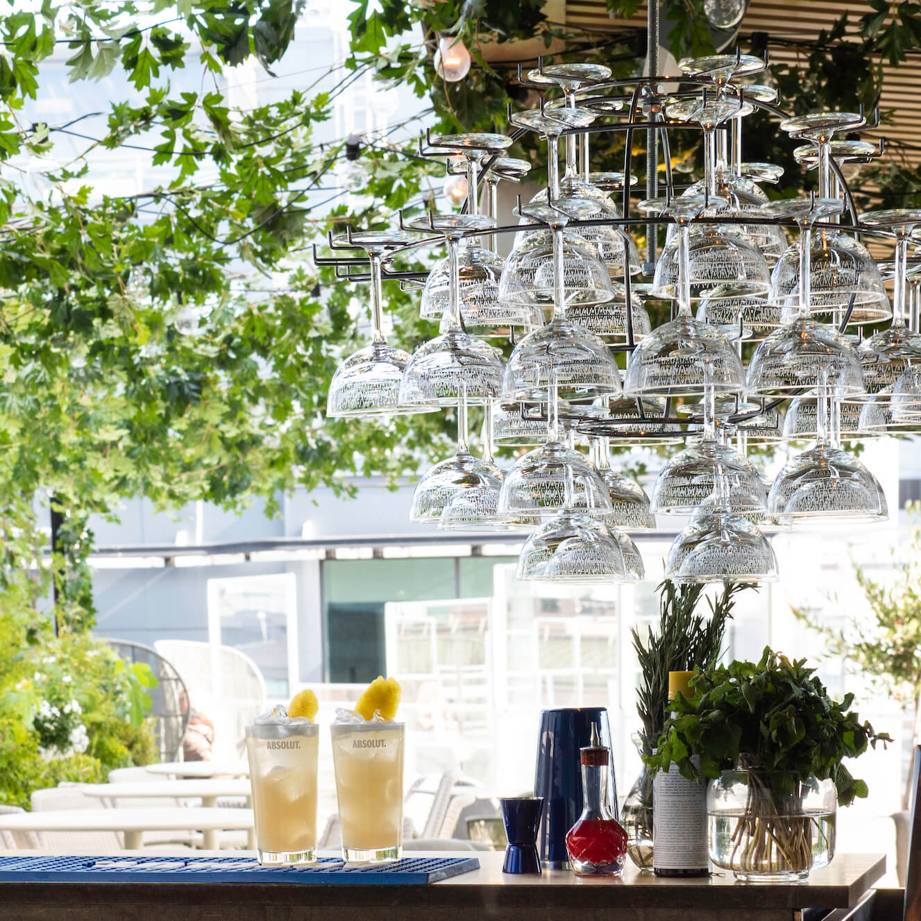 Bar at Rooftop Garden bar at Clarion Hotel Sign in Stockholm.