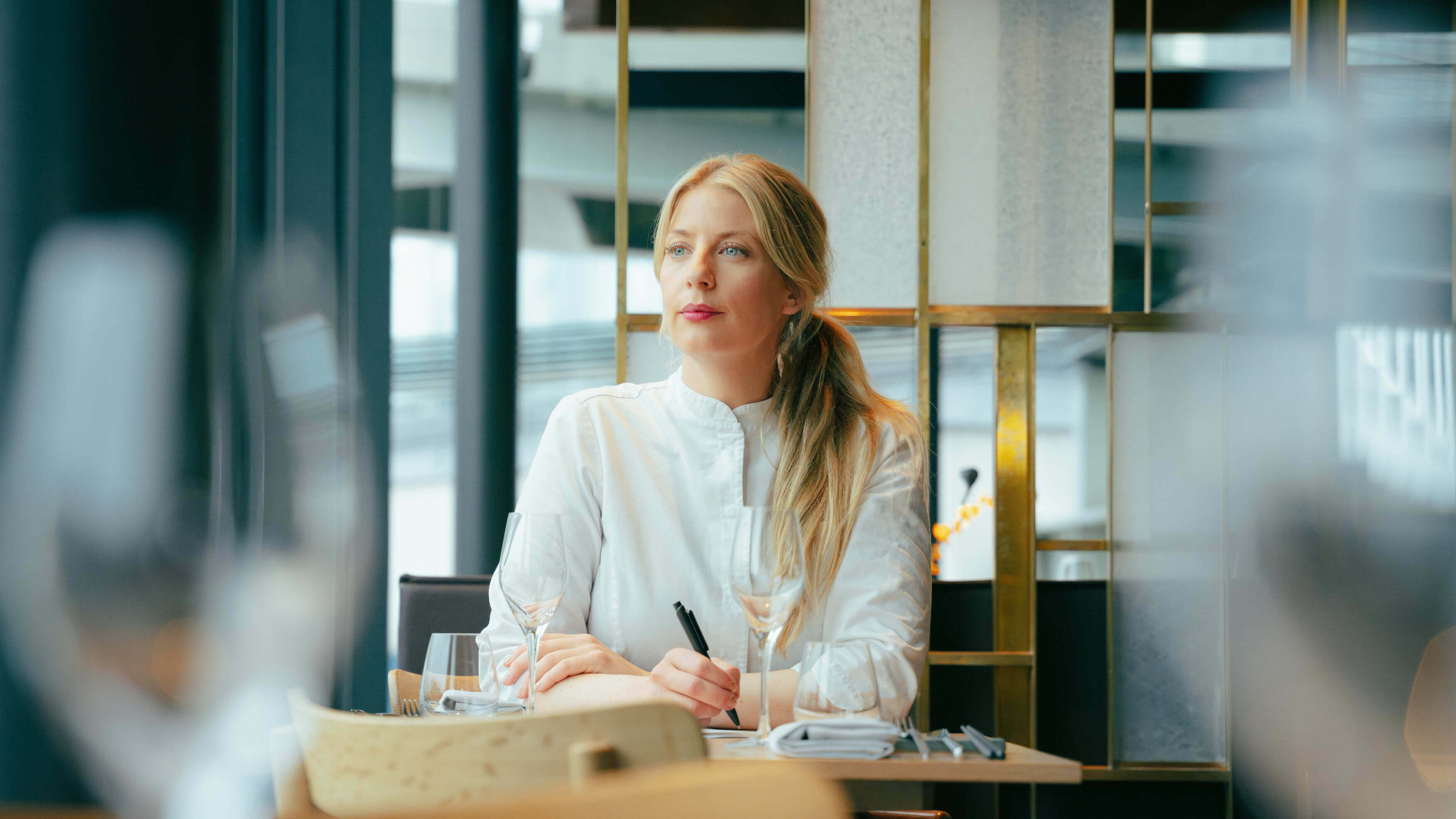 Frida Ronge at restaurant TAK in Stockholm.