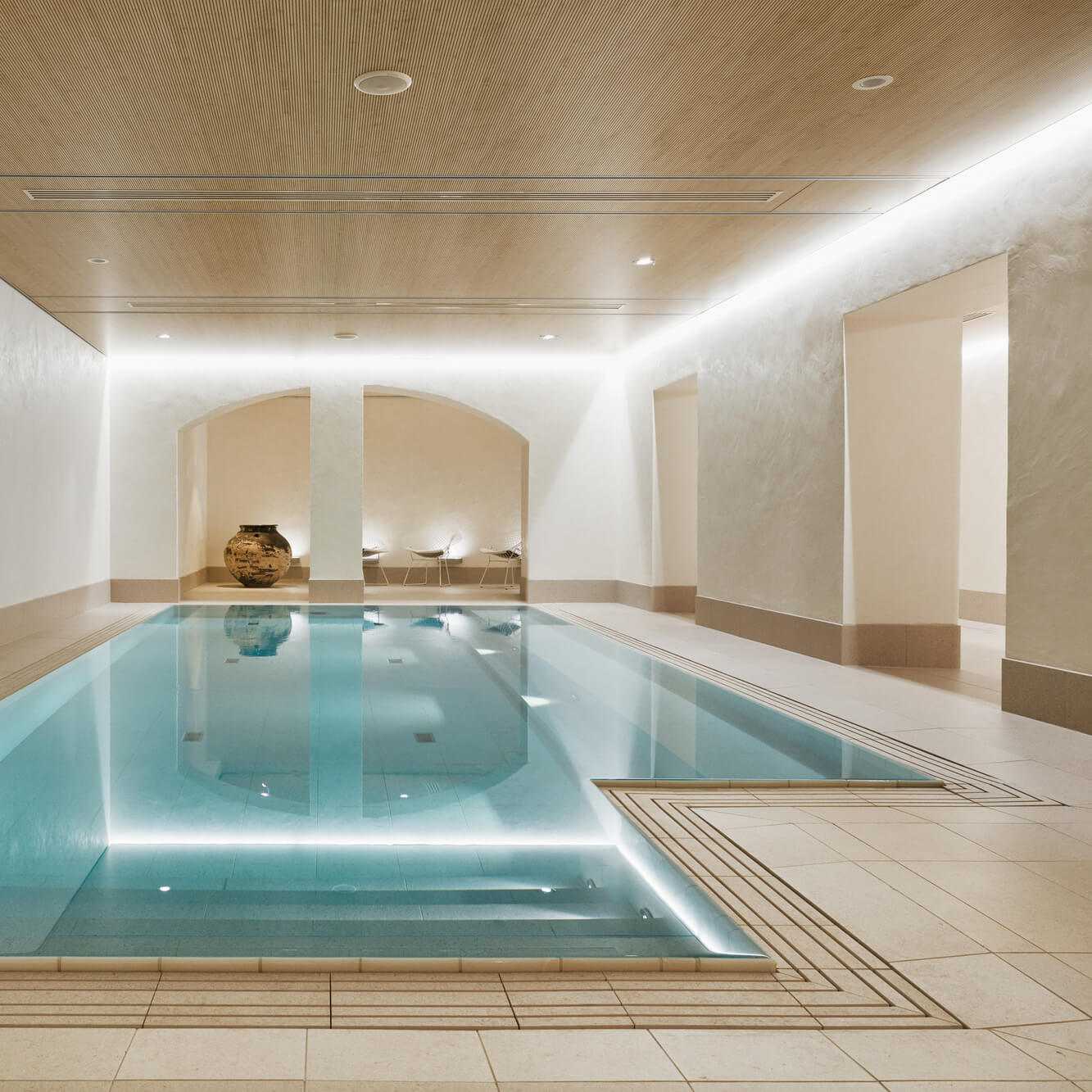 Indoor pool area at St George Care Spa in Helsinki.