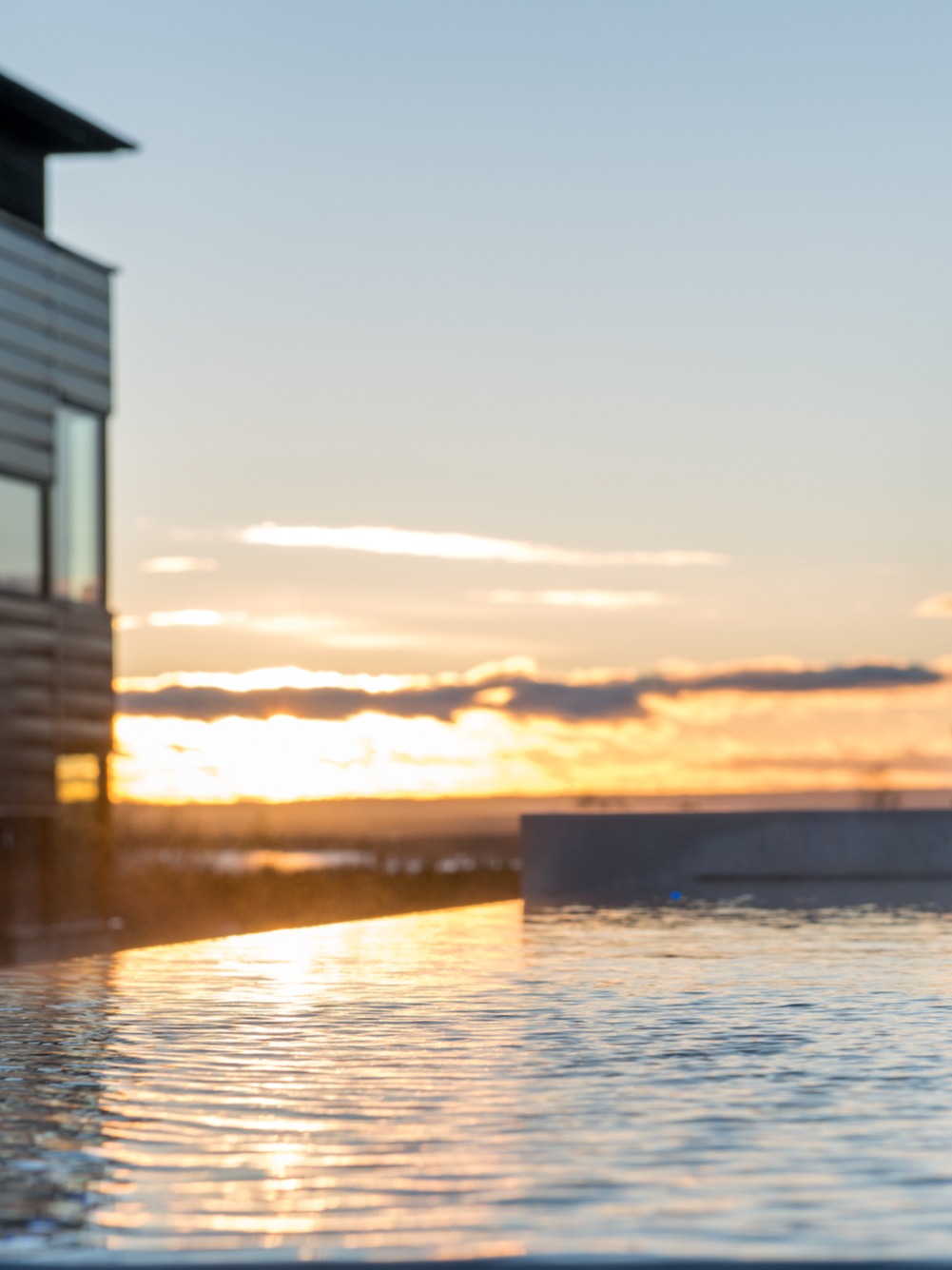 Outdoor pool view at spa Frösö Park Hotel in Östersund.