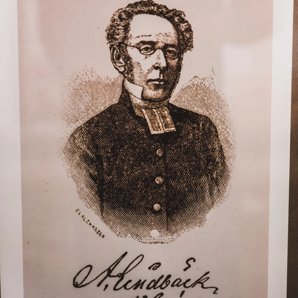 En gammal illustration av en man, en tidigare fånge på fängelset som nu är Home Hotel Bilan.
