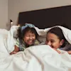 Kids in bed.