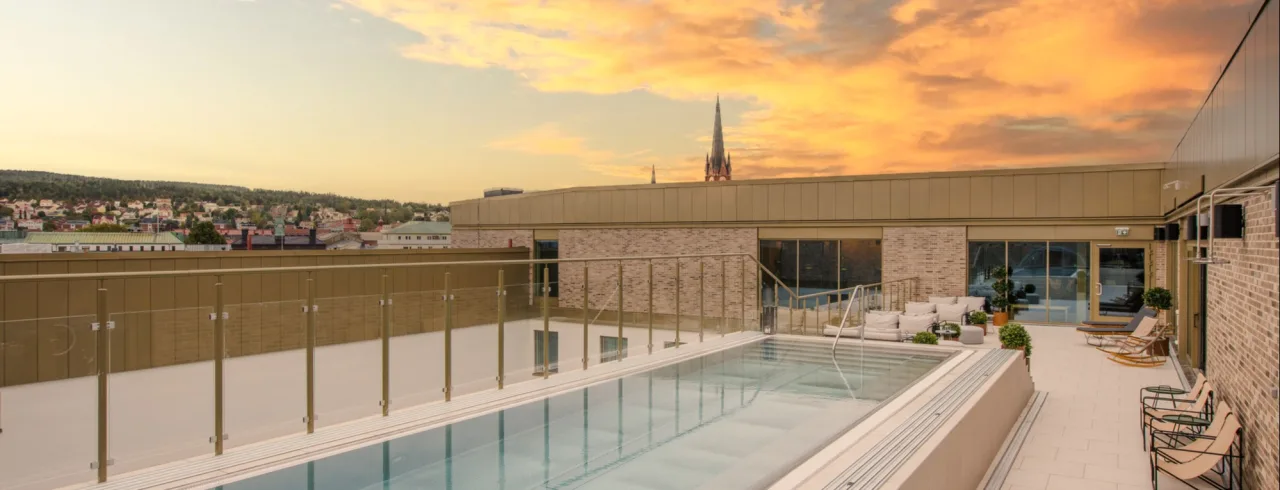 Terrace view at Elements Spa in Sundsvall.