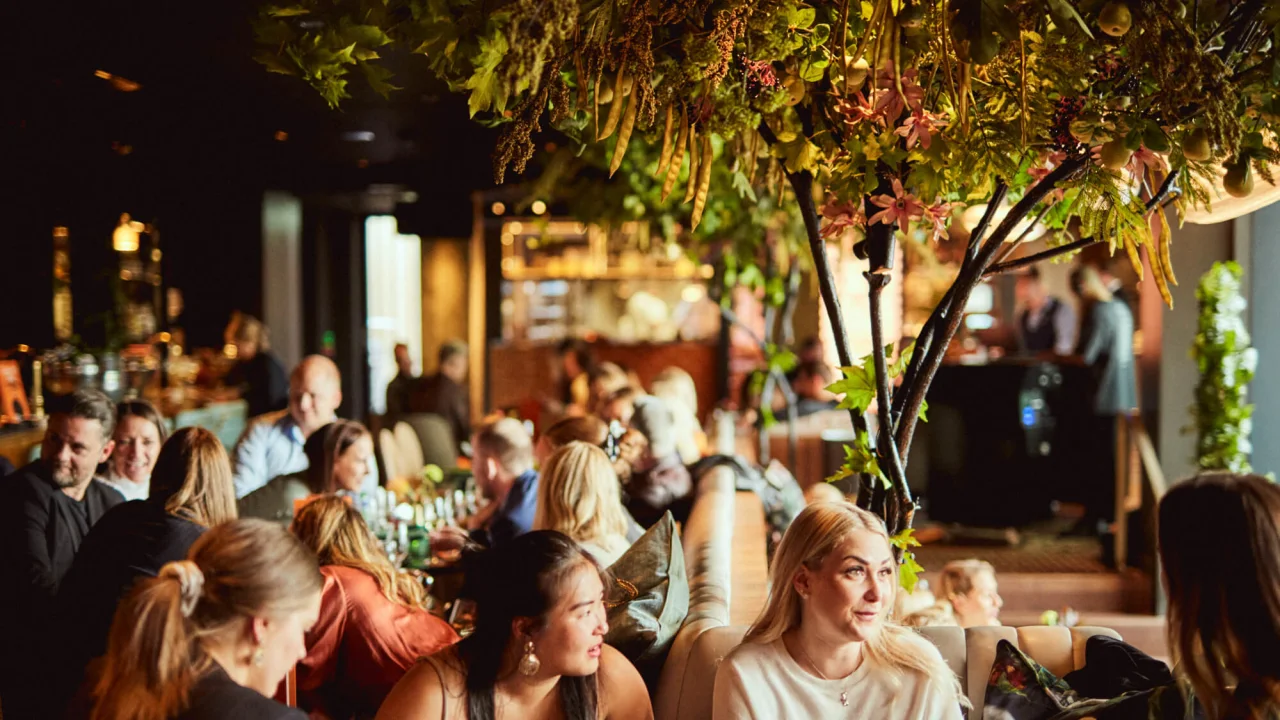 Social atmosphere at bar Calmeyers Hage in Oslo.