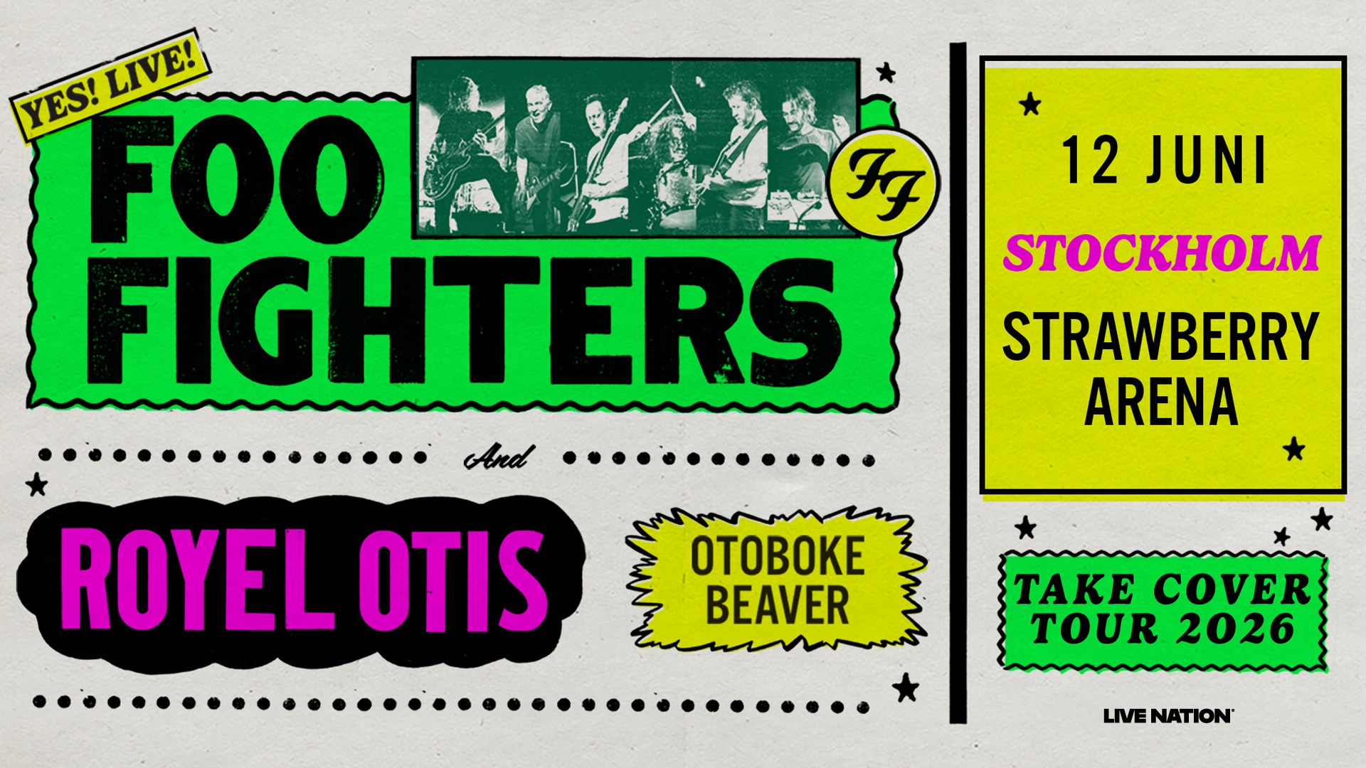 Förköp till Foo Fighters på Strawberry Arena