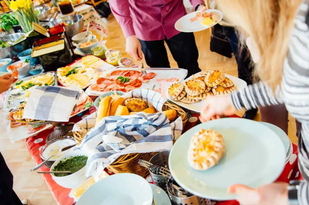 Food on table and plate in Finland