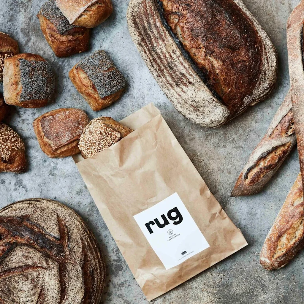 Freshly baked bread at Rug, bakery in Copenhagen.