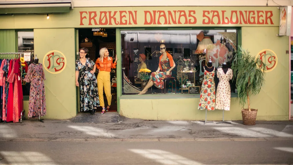 Vintage store Froken Dianas Salaonger in Oslo.