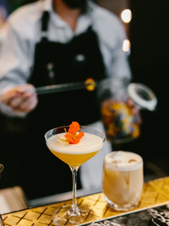 Cocktails at Hub Bar in Oslo.