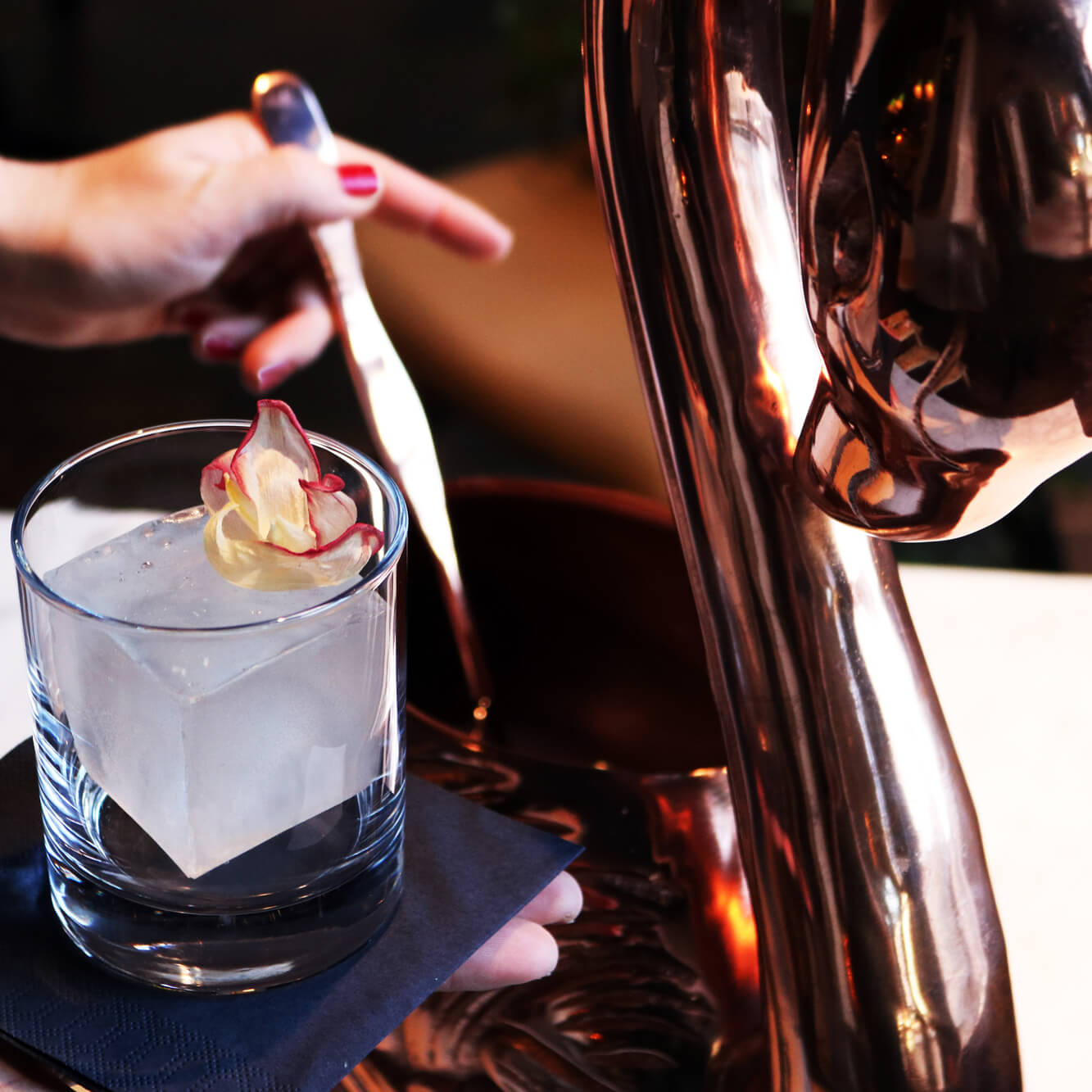 Punch bowl at Cocktail Bar At Six in Stockholm.