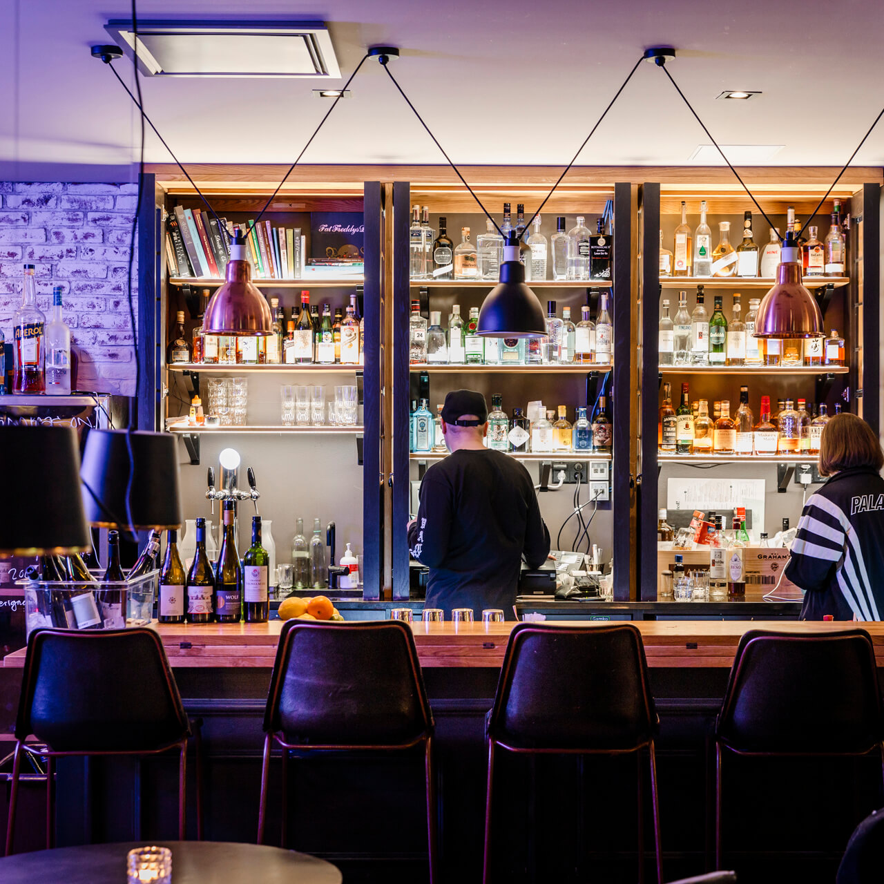 Bartender at Bar Runar at Hotel F6 in Helsinki.