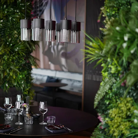 Interior and dinner table of Restaurant AMA at Clarion Hotel Sea U, Helsingborg