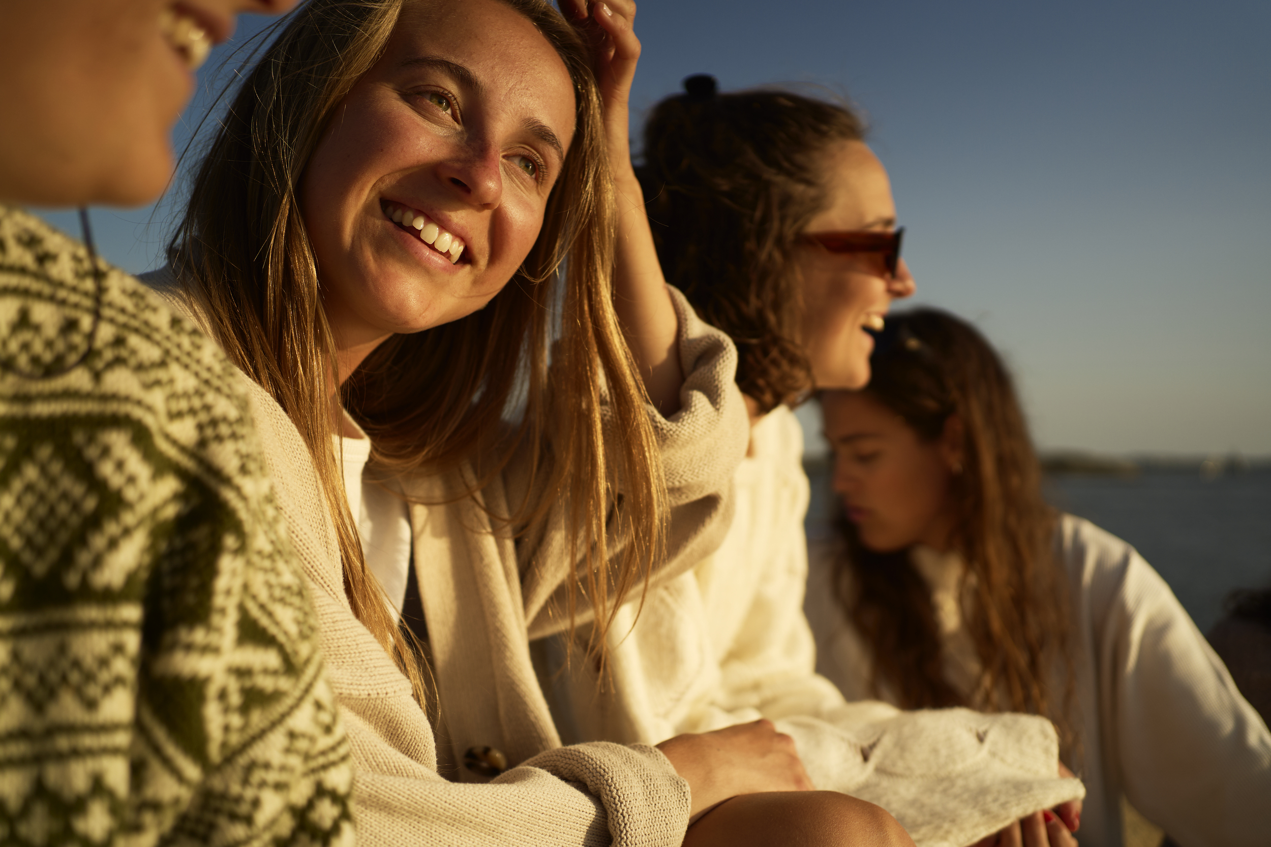 Girls laughing together