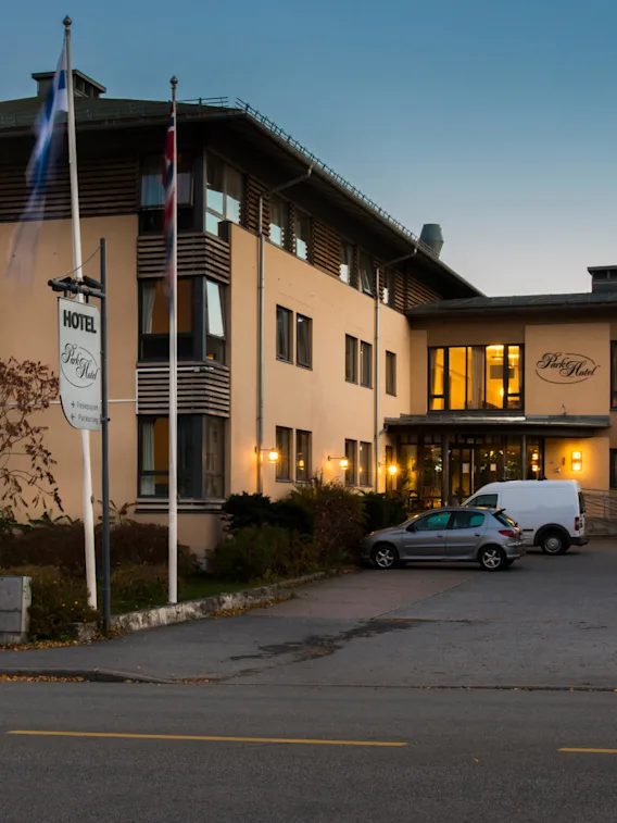 Home Hotel Park i norska Halden, sett från utsidan. 