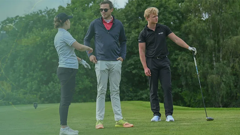 Golfers at golf course