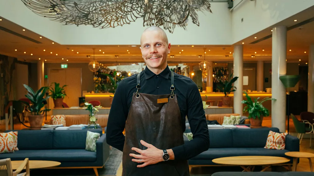 The bar manager at Wintergarden in Helsinki.