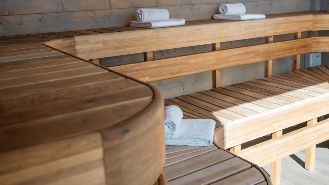 The sauna at Son Spa in Oslo.