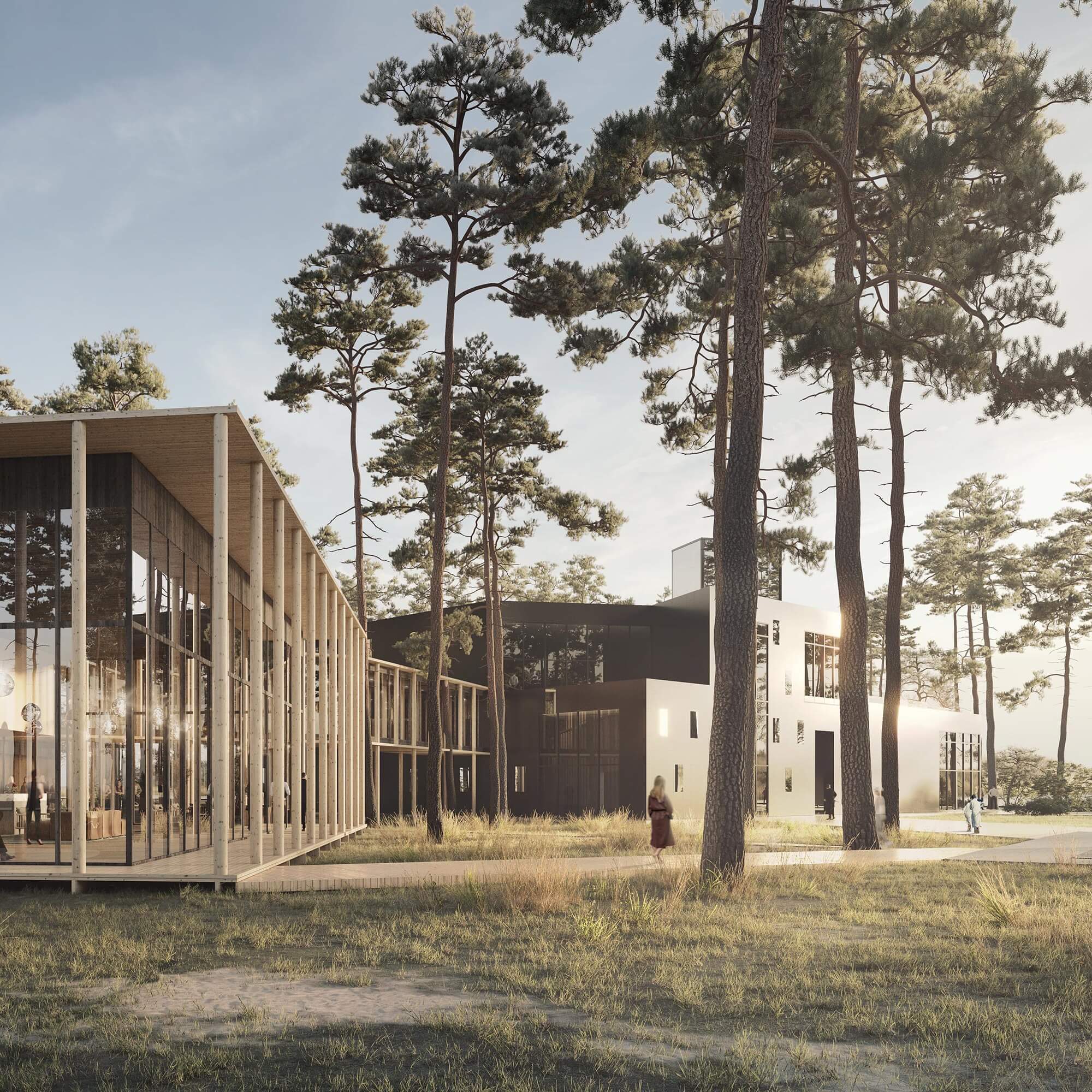 Arkitektrendering av resorthotell i Falsterbo.