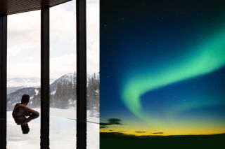 Spa at Copperhill Mountain Lodge in Åre and northern lights