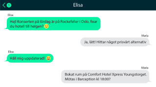 Comfort Hotel Xpress Youngstorget - SMS-chat between friends 1 SE_16_9
