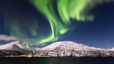 Norrsken över Tromsö.