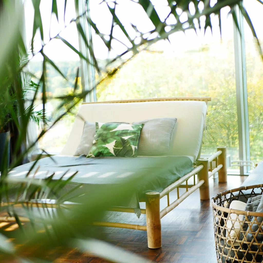 Lounge chair at Elements Spa in Stockholm.